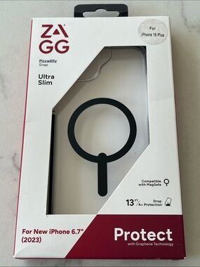 ZAGG Piccadilly Snap Ultra Slim Clear/MagSafe Case for iPhone 15 Plus